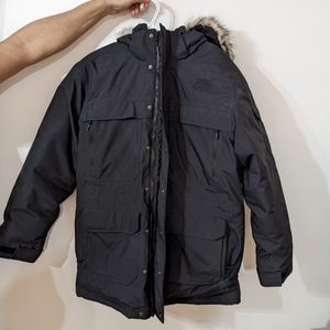 North Face black parka